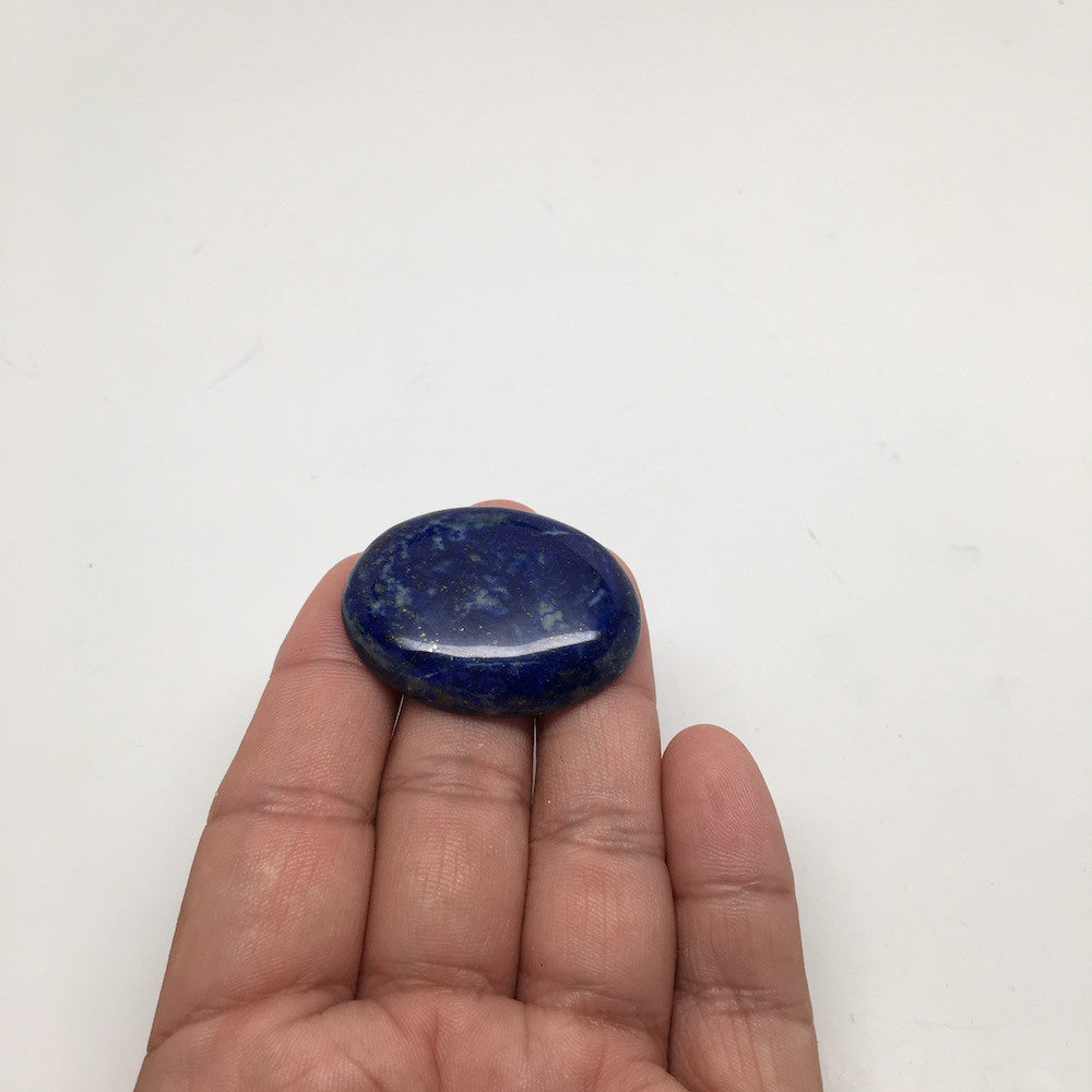 14.4Grams Natural Oval Shape Lapis Lazuli Cabochon Flat Bottom @Afghanistan,C322