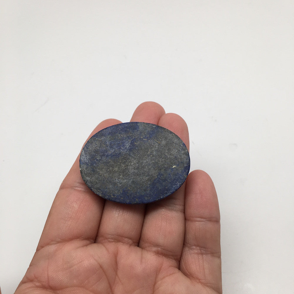 26.5Grams Natural Oval Shape Lapis Lazuli Cabochon Flat Bottom @Afghanistan,C324 - watangem.com