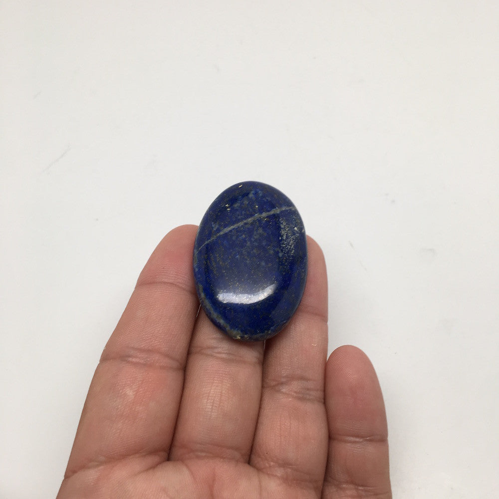 20.8Grams Natural Oval Shape Lapis Lazuli Cabochon Flat Bottom @Afghanistan,C325