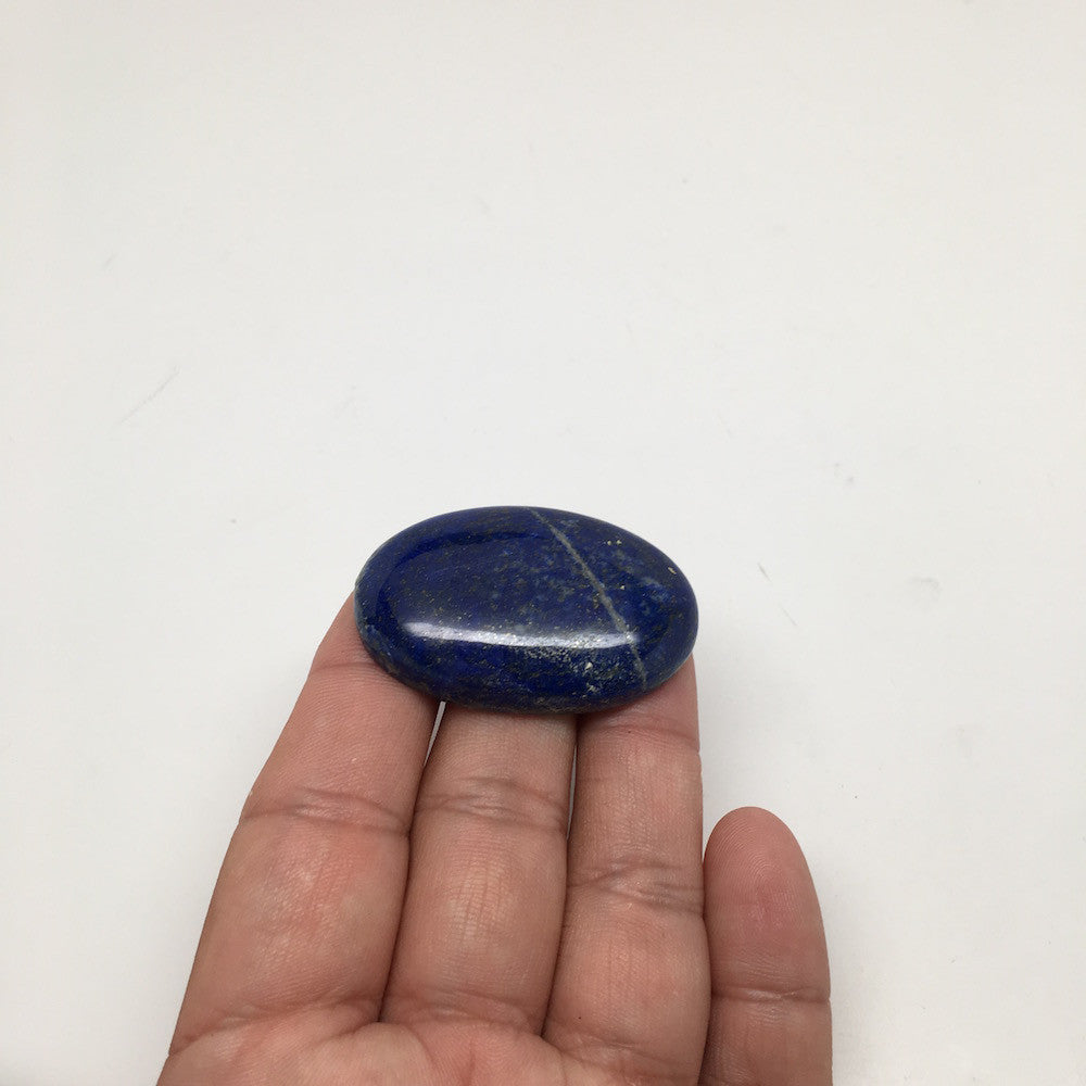 20.8Grams Natural Oval Shape Lapis Lazuli Cabochon Flat Bottom @Afghanistan,C325