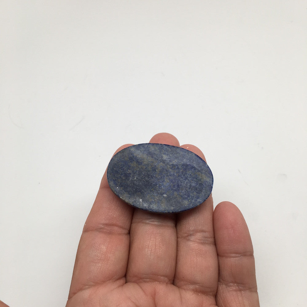 20.8Grams Natural Oval Shape Lapis Lazuli Cabochon Flat Bottom @Afghanistan,C325