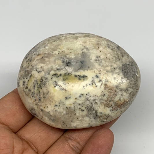 139.4g, 2.7"x2.2"x1.2" Dendrite Fern Agate Palm-Stone Reiki Energy Crystal Reiki