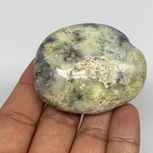 60.5g, 2.1"x1.7"x0.9" Dendrite Fern Agate Palm-Stone Reiki Energy Crystal Reiki,