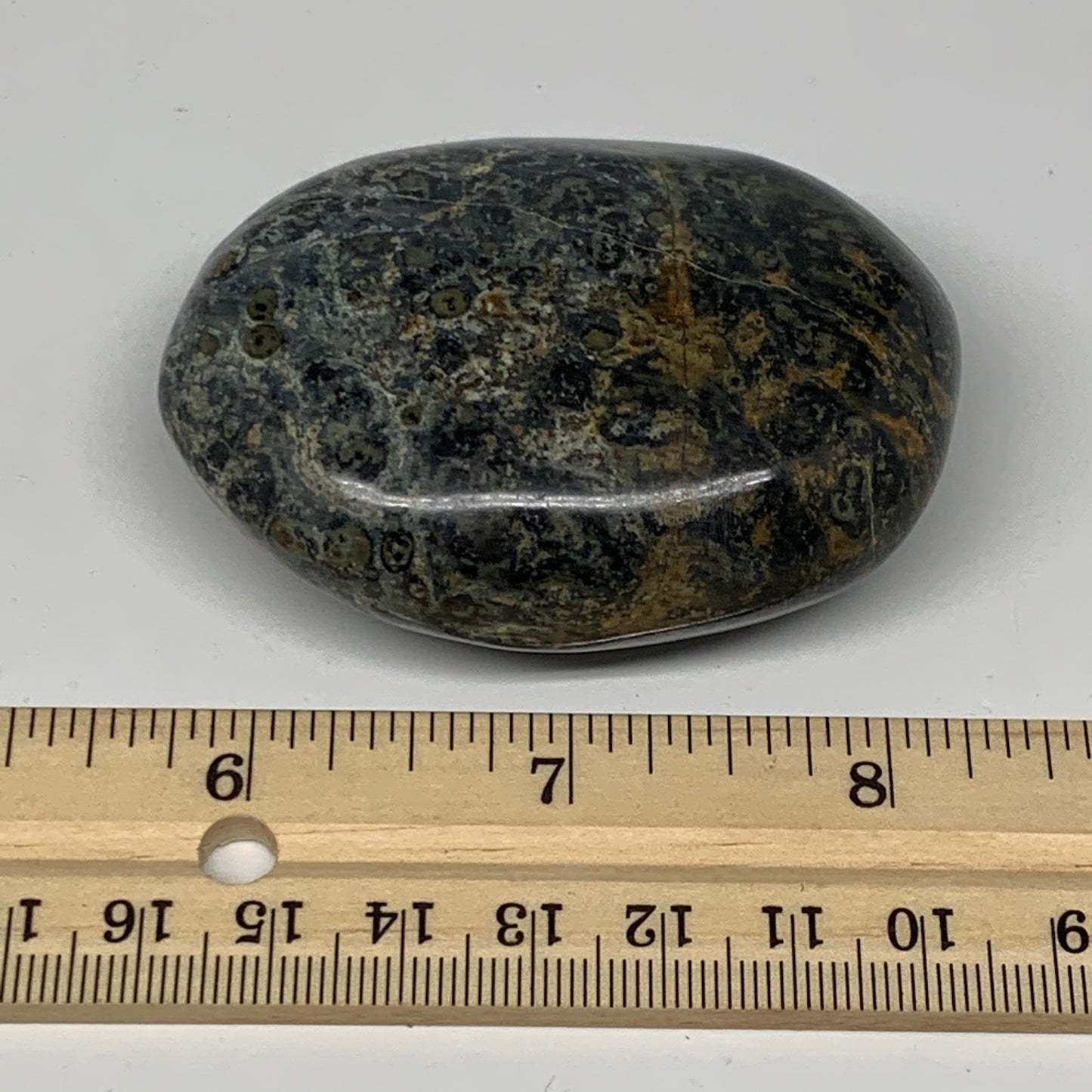 132.5g, 2.6"x2"x1", Kambaba Jasper Palm-Stone Reiki @Madagascar,B10418