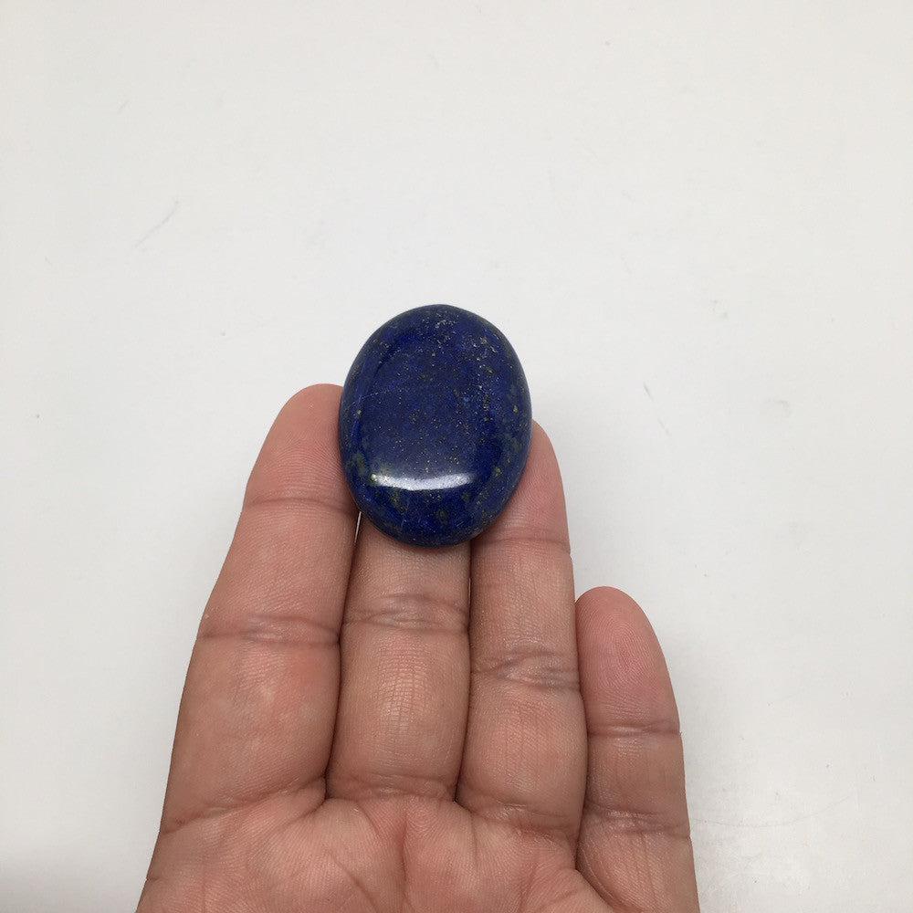 17.9Grams Natural Oval Shape Lapis Lazuli Cabochon Flat Bottom @Afghanistan,C352