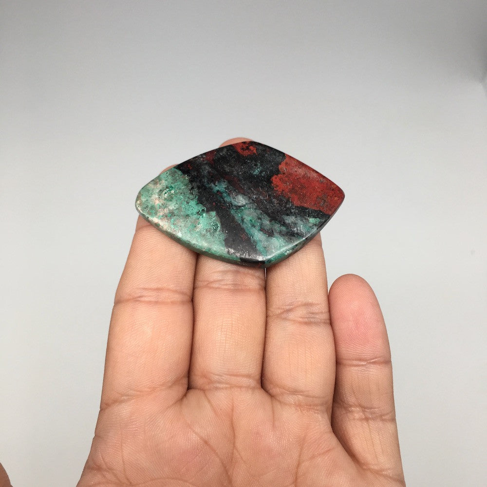 19.2g,2.1"x 1.4"x6mm Sonora Sunset Chrysocolla Cuprite Cabochon @Mexico,SC339 - watangem.com