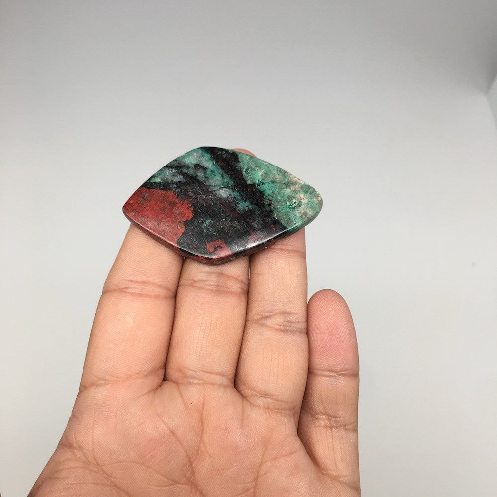 19.2g,2.1"x 1.4"x6mm Sonora Sunset Chrysocolla Cuprite Cabochon @Mexico,SC339 - watangem.com