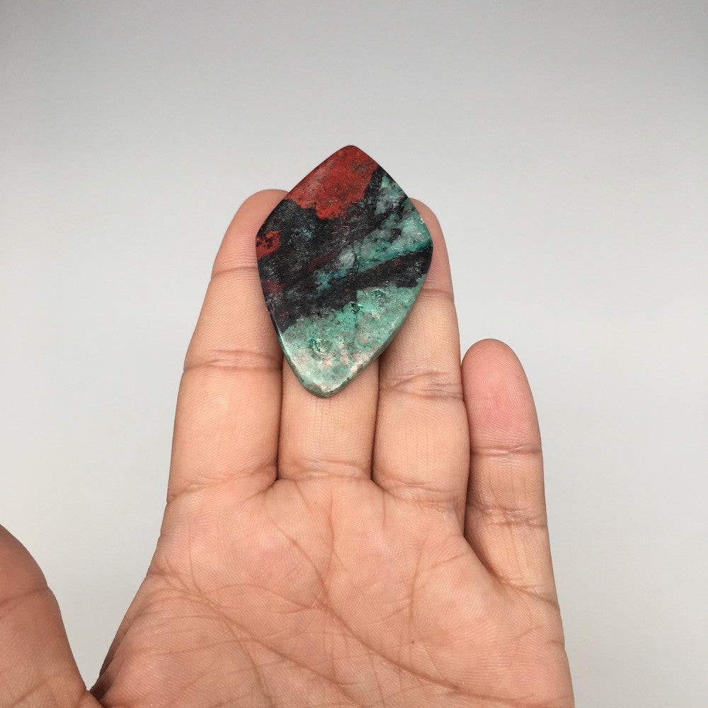 19.2g,2.1"x 1.4"x6mm Sonora Sunset Chrysocolla Cuprite Cabochon @Mexico,SC339 - watangem.com