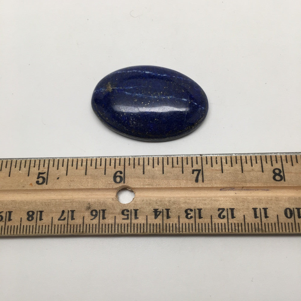 19.1Grams Natural Oval Shape Lapis Lazuli Cabochon Flat Bottom @Afghanistan,C354 - watangem.com