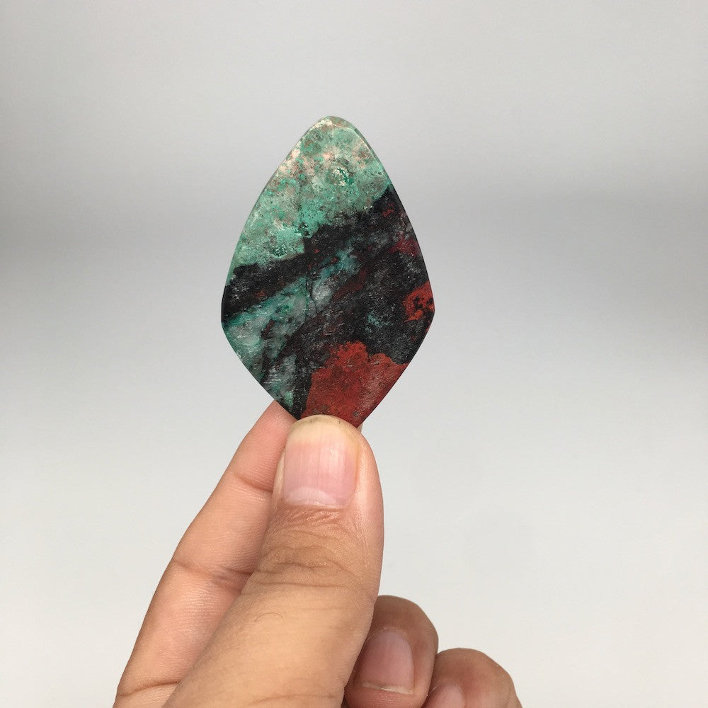 19.2g,2.1"x 1.4"x6mm Sonora Sunset Chrysocolla Cuprite Cabochon @Mexico,SC339 - watangem.com