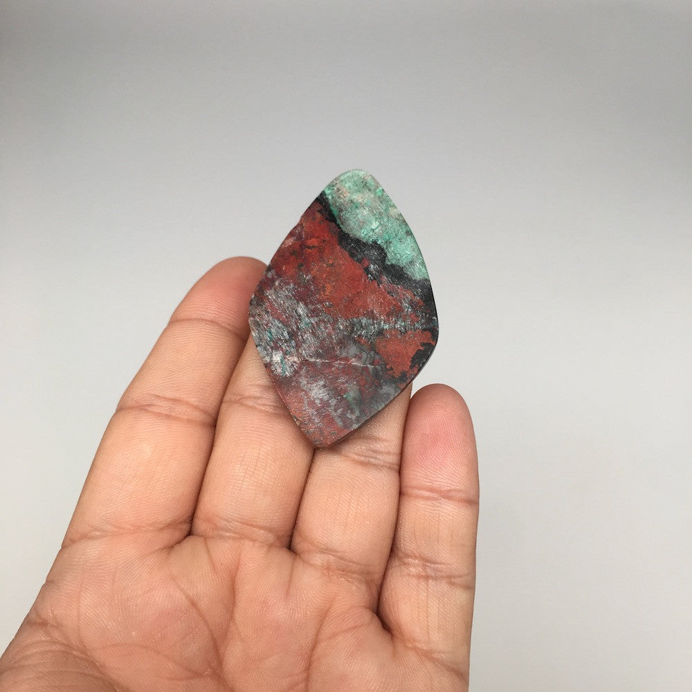 19.2g,2.1"x 1.4"x6mm Sonora Sunset Chrysocolla Cuprite Cabochon @Mexico,SC339 - watangem.com