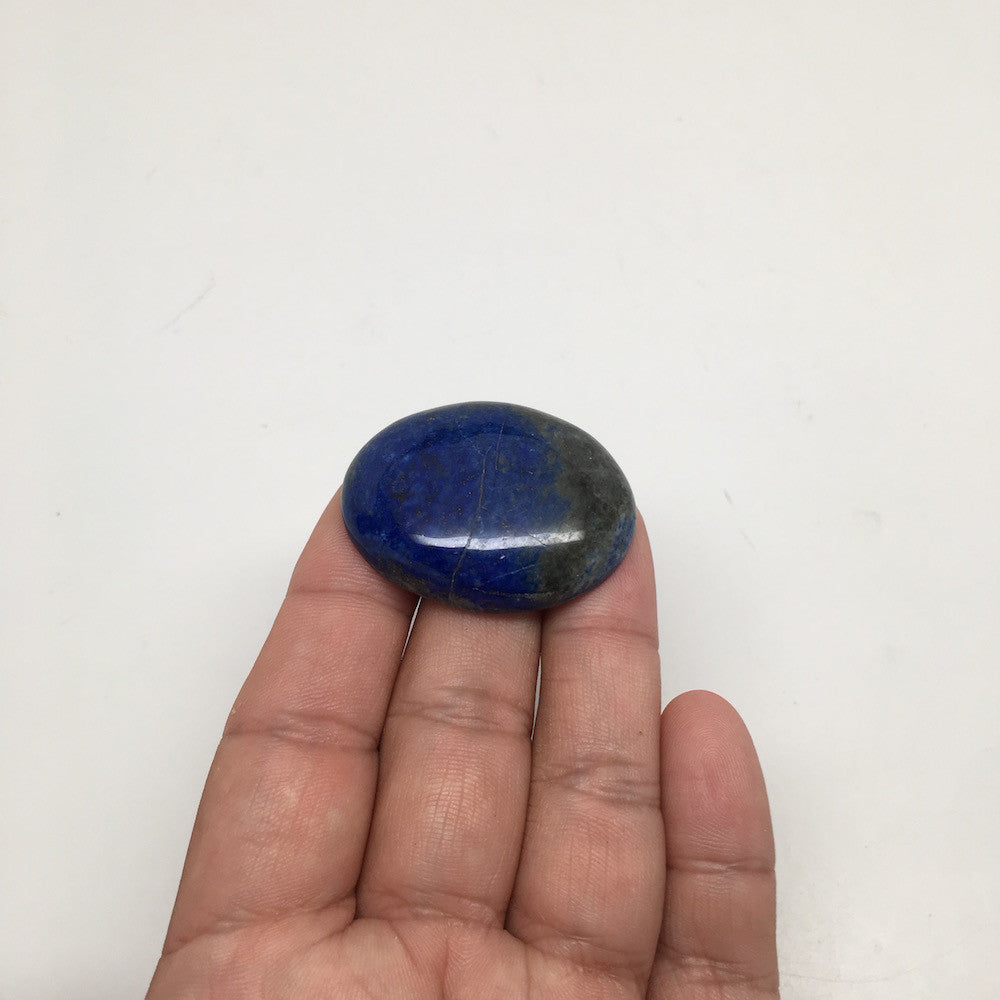 18.4Grams Natural Oval Shape Lapis Lazuli Cabochon Flat Bottom @Afghanistan,C356