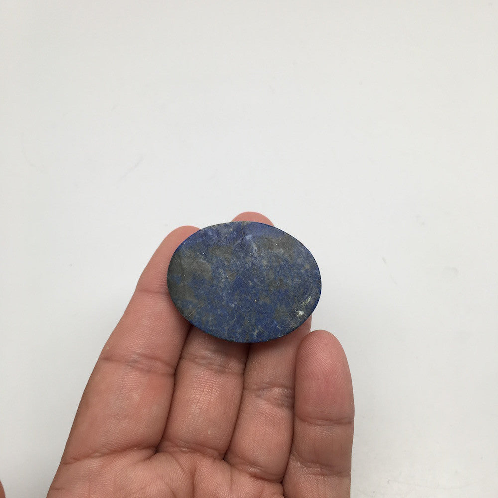 18.4Grams Natural Oval Shape Lapis Lazuli Cabochon Flat Bottom @Afghanistan,C356