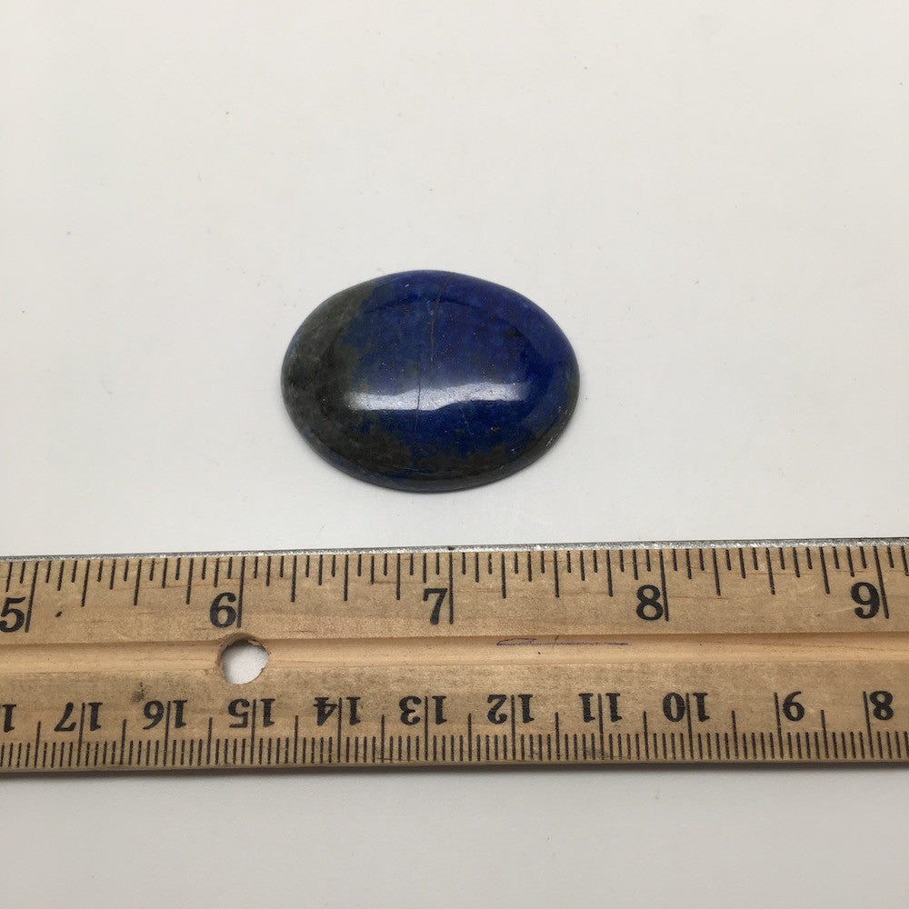 18.4Grams Natural Oval Shape Lapis Lazuli Cabochon Flat Bottom @Afghanistan,C356