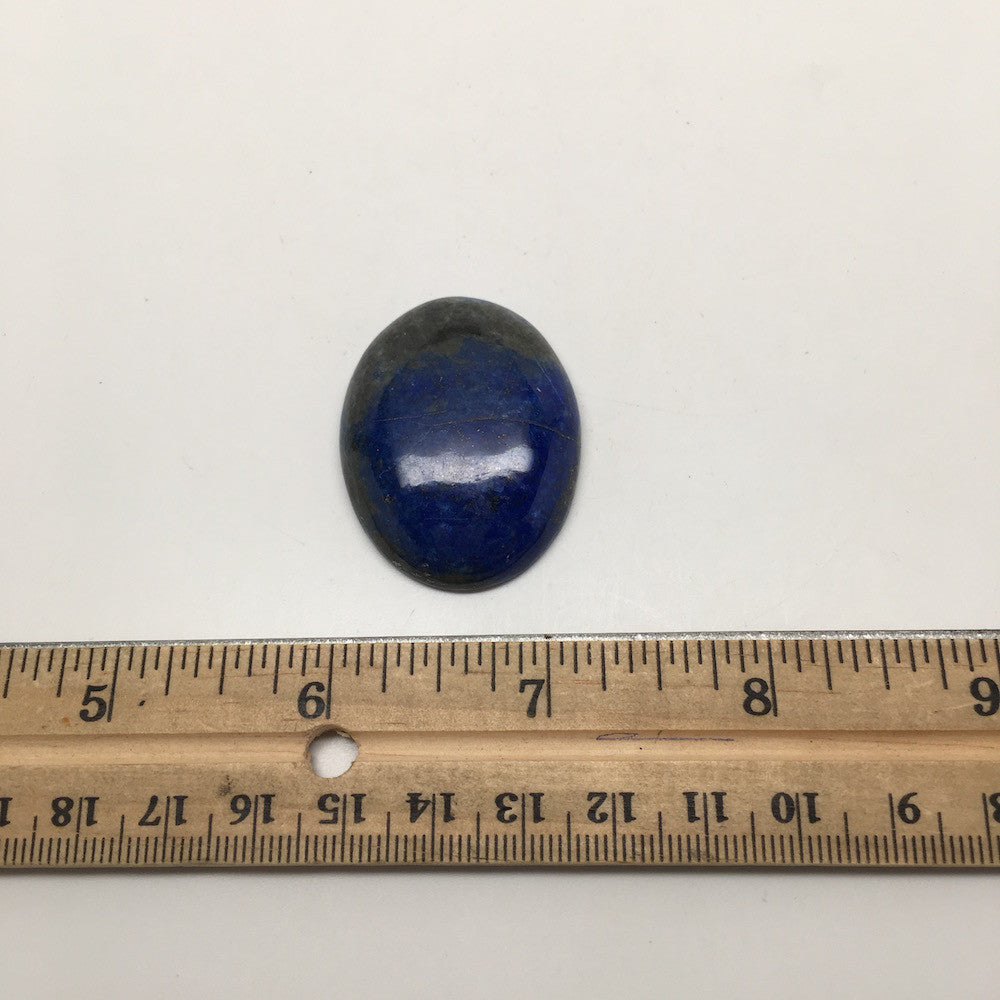 18.4Grams Natural Oval Shape Lapis Lazuli Cabochon Flat Bottom @Afghanistan,C356