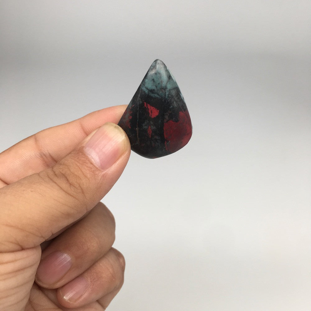 11.9g,1.4"x 1.1"x9mm Sonora Sunset Chrysocolla Cuprite Cabochon @Mexico,SC341 - watangem.com