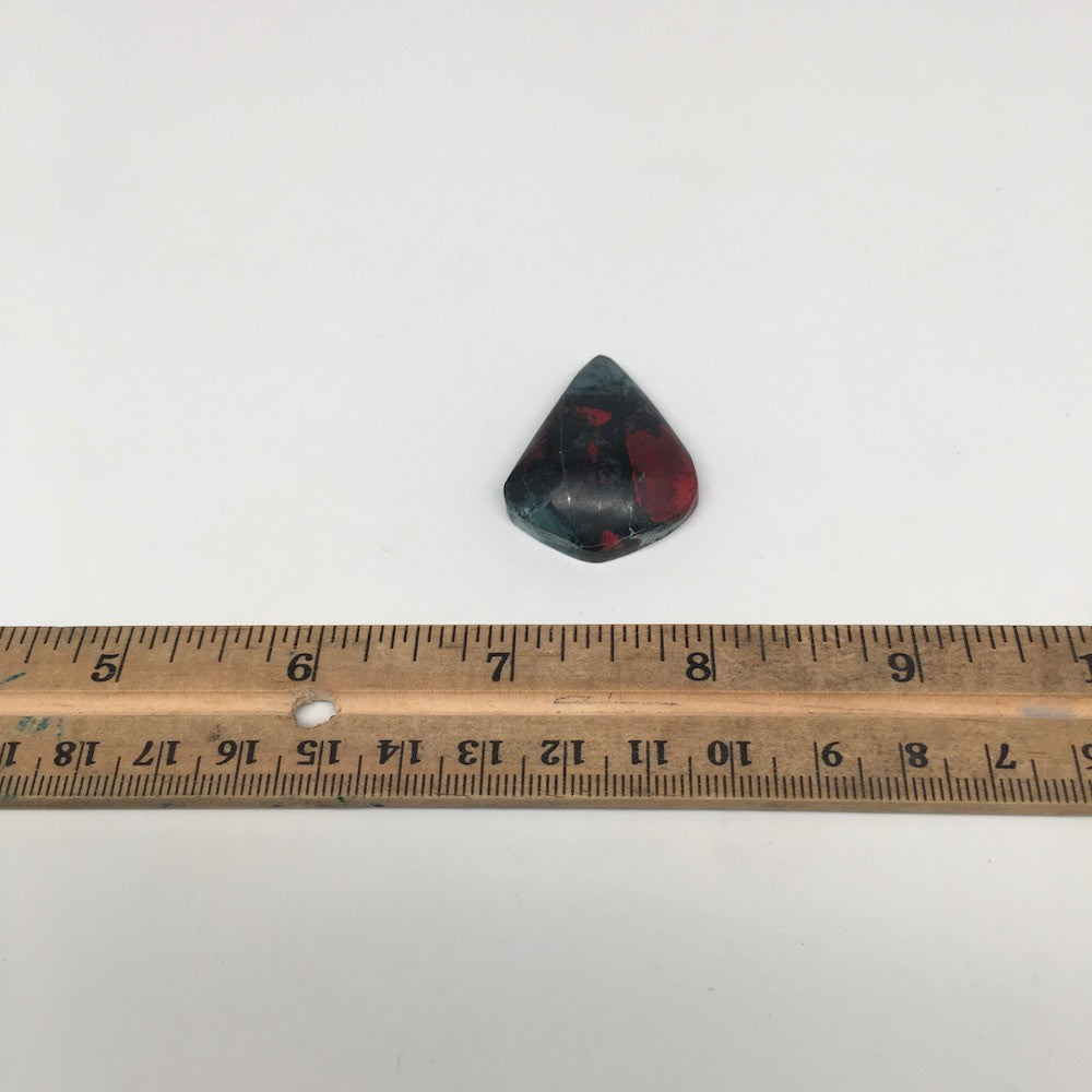 11.9g,1.4"x 1.1"x9mm Sonora Sunset Chrysocolla Cuprite Cabochon @Mexico,SC341 - watangem.com