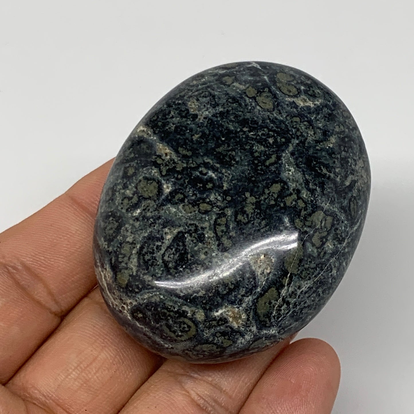 95.2g, 2.2"x1.8"x1", Kambaba Jasper Palm-Stone Reiki @Madagascar,B10422