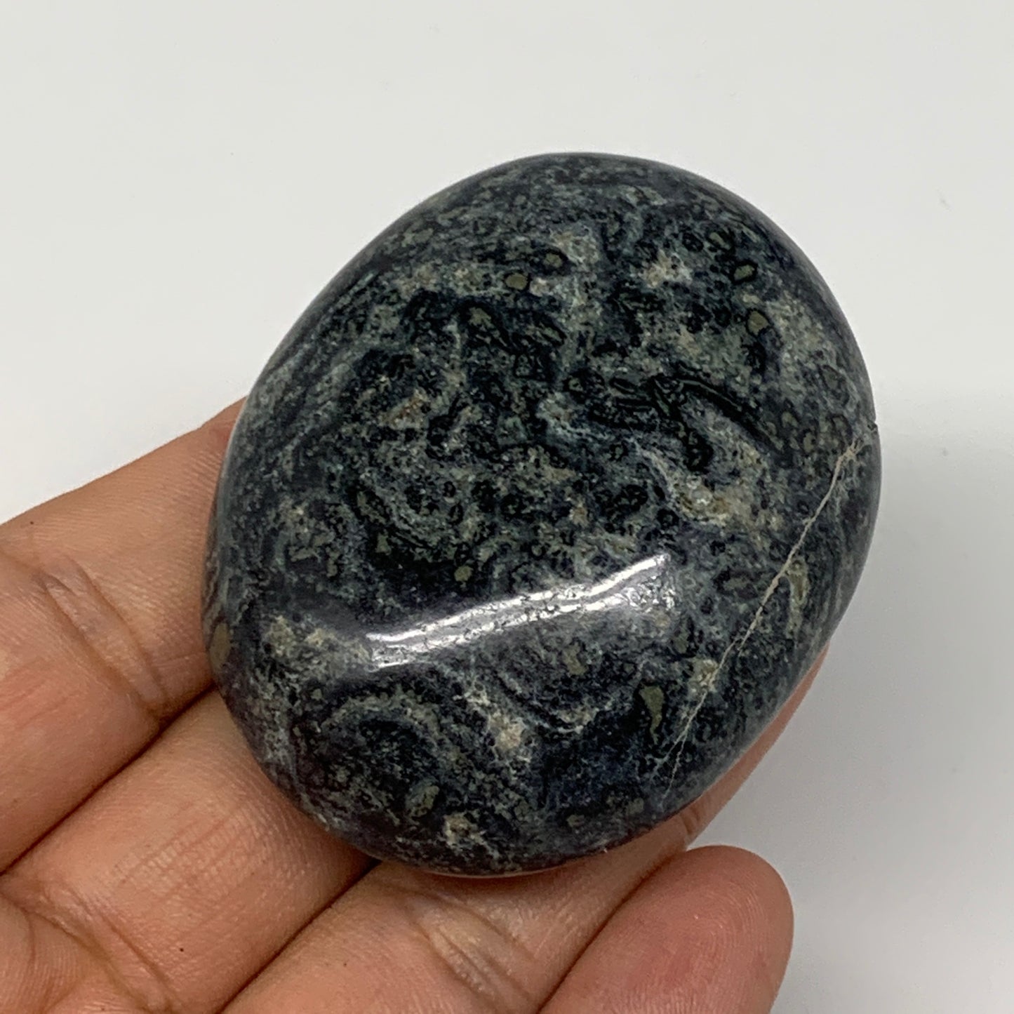 95.2g, 2.2"x1.8"x1", Kambaba Jasper Palm-Stone Reiki @Madagascar,B10422