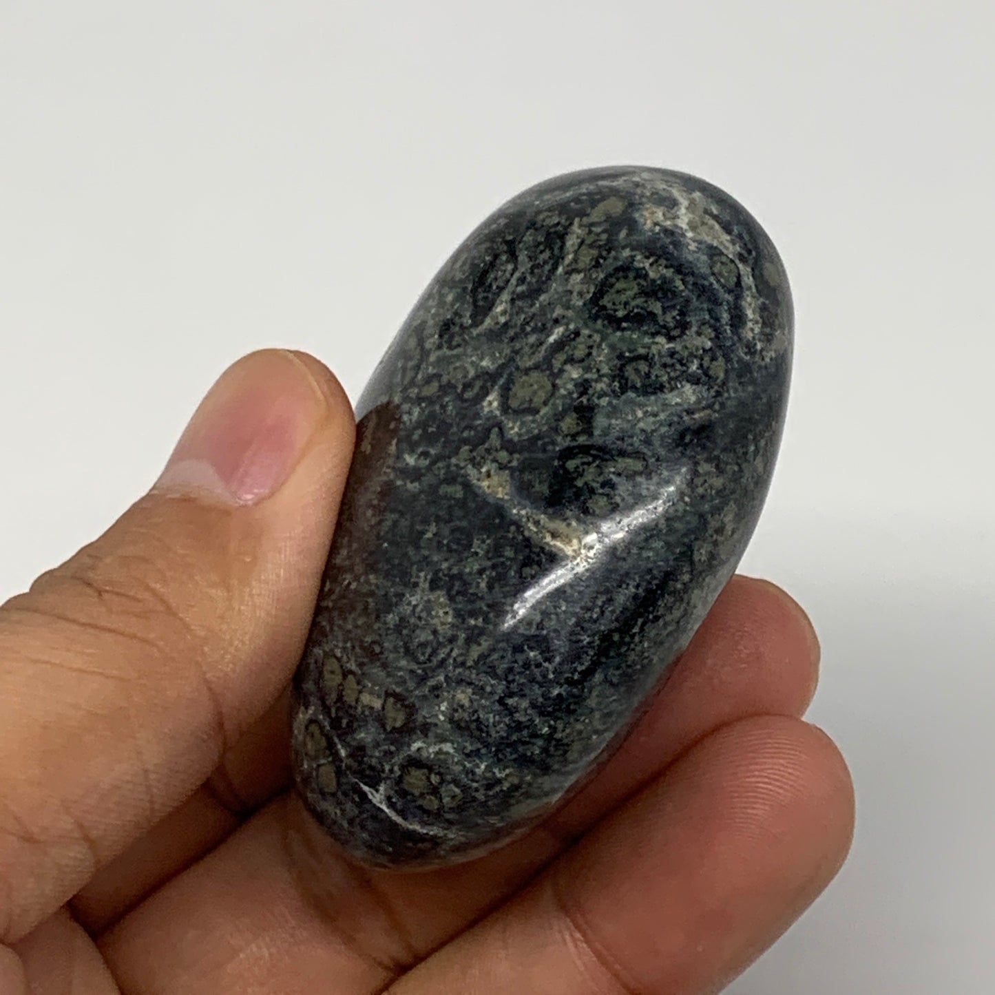 95.2g, 2.2"x1.8"x1", Kambaba Jasper Palm-Stone Reiki @Madagascar,B10422