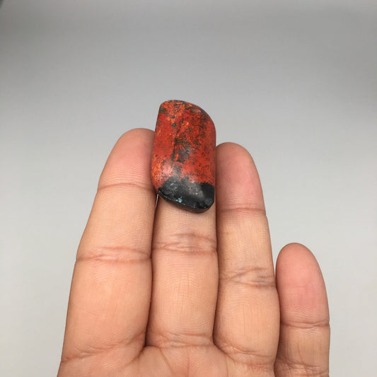 11.1g, 1.4"x 0.7"x9mm Sonora Sunset Chrysocolla Cuprite Cabochon @Mexico,SC344 - watangem.com