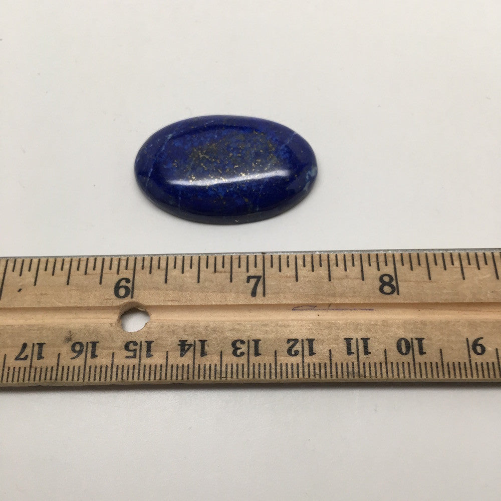 14.3Grams Natural Oval Shape Lapis Lazuli Cabochon Flat Bottom @Afghanistan,C383