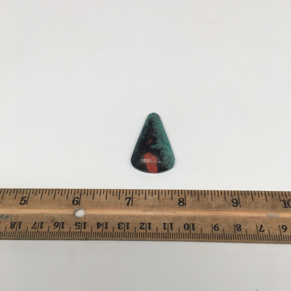 7.9g, 1.45"x0.9"x7mm Sonora Sunset Chrysocolla Cuprite Cabochon @Mexico,SC363 - watangem.com