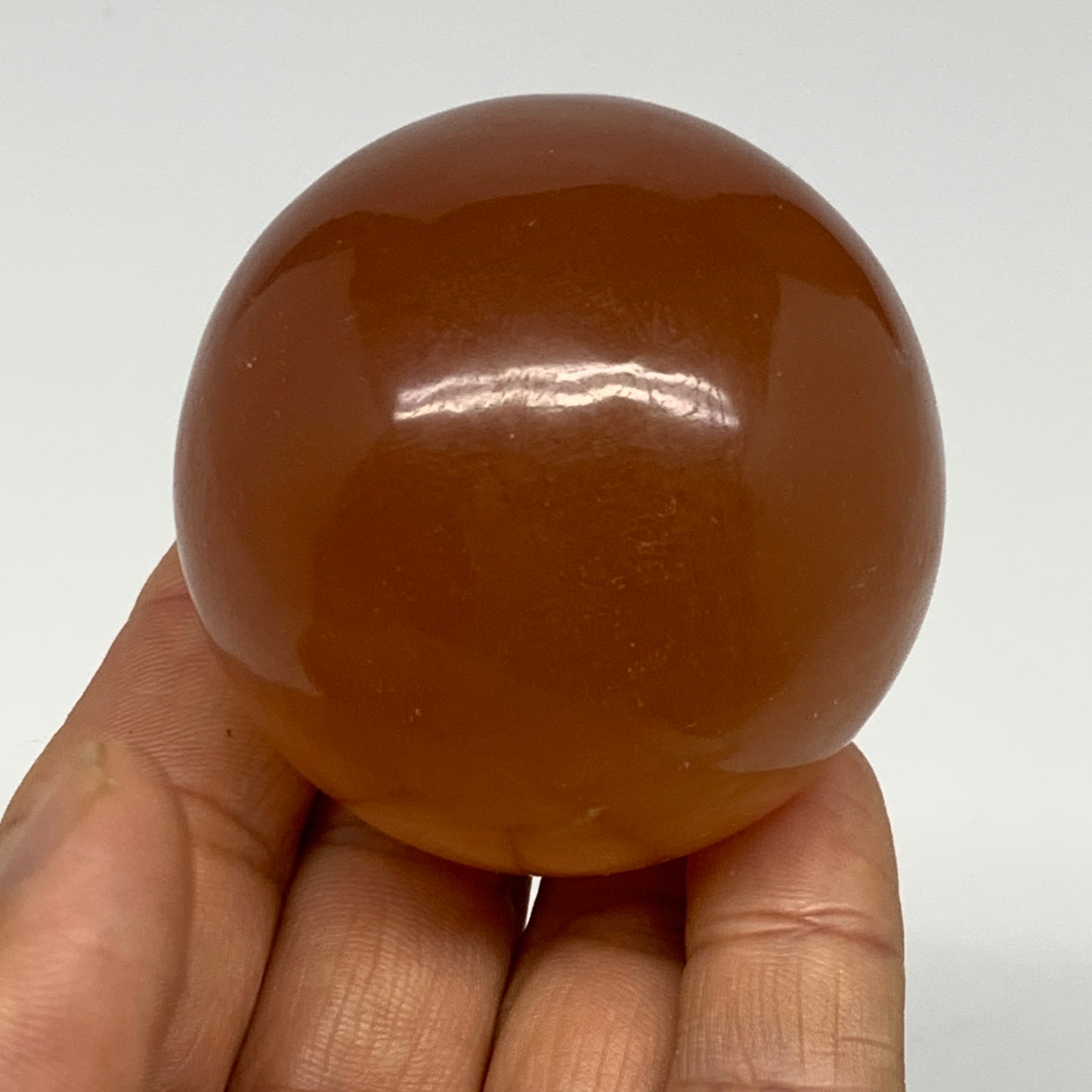 197g,2"(51mm) Honey Calcite Sphere Gemstone,Healing Crystal,B26160