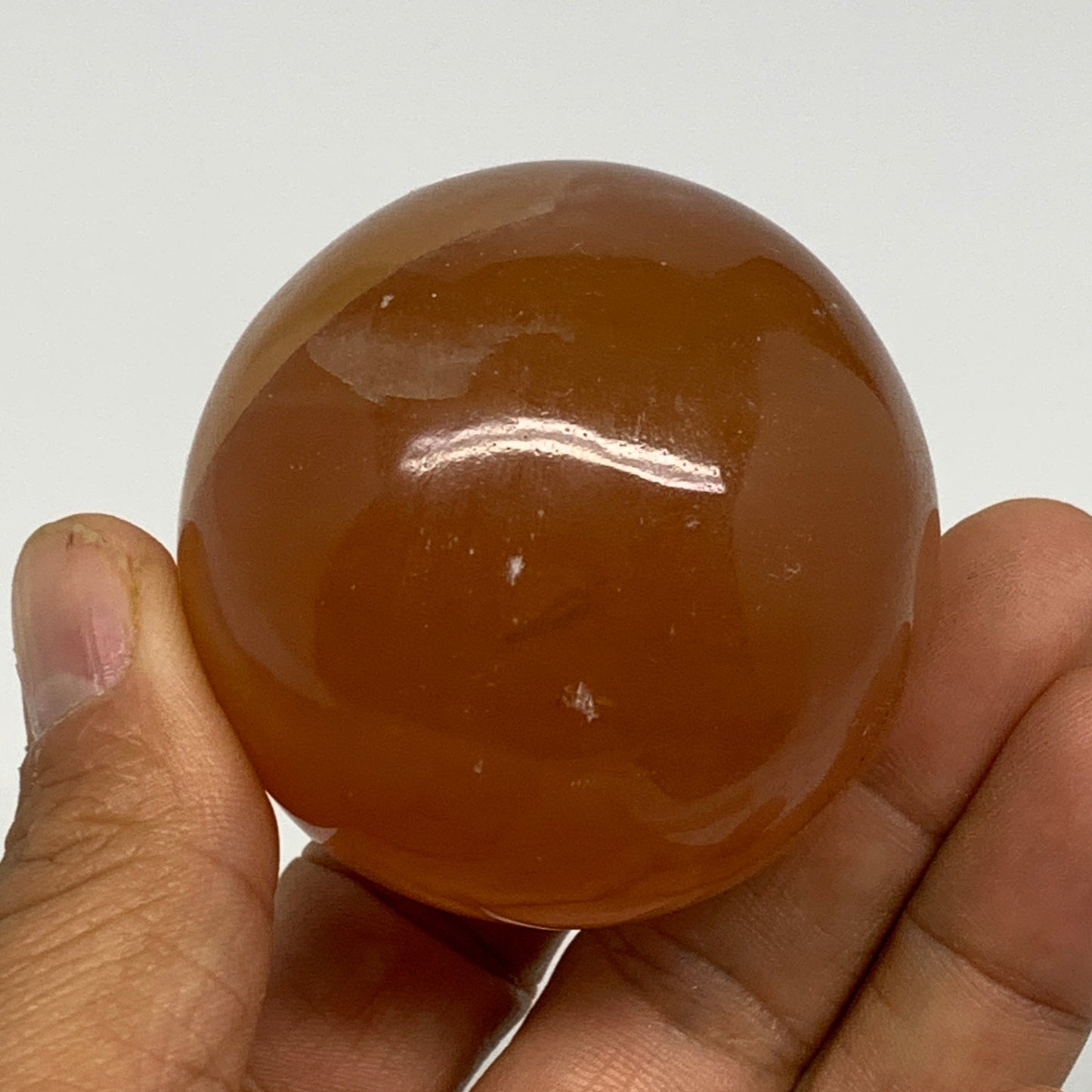 197g,2"(51mm) Honey Calcite Sphere Gemstone,Healing Crystal,B26160