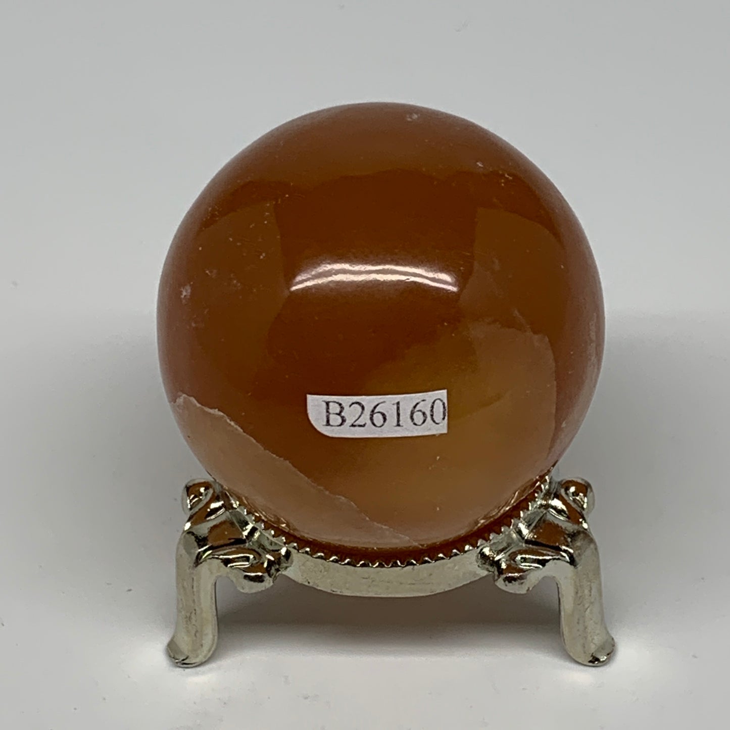 197g,2"(51mm) Honey Calcite Sphere Gemstone,Healing Crystal,B26160