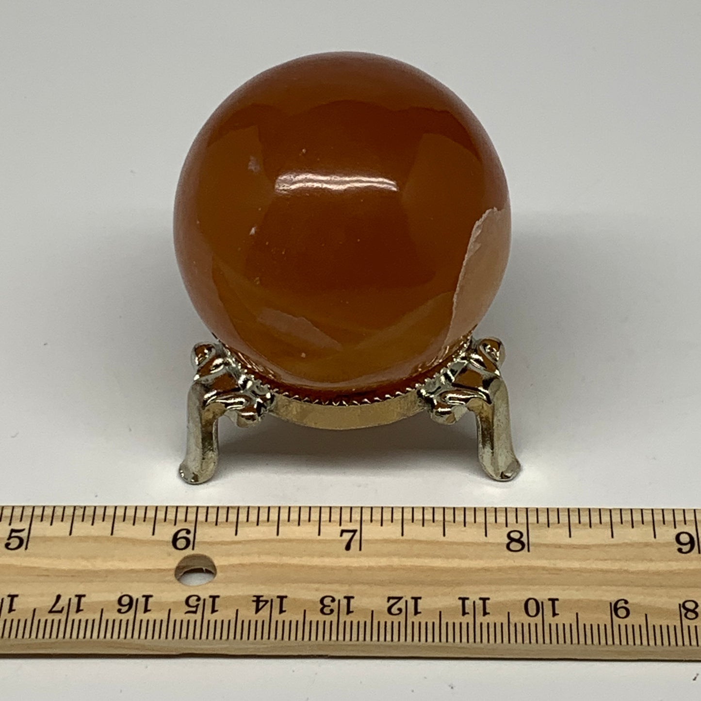 197g,2"(51mm) Honey Calcite Sphere Gemstone,Healing Crystal,B26160