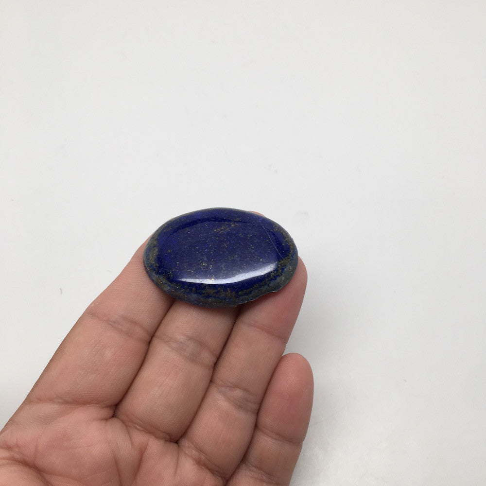 15.6Grams Natural Oval Shape Lapis Lazuli Cabochon Flat Bottom @Afghanistan,C403