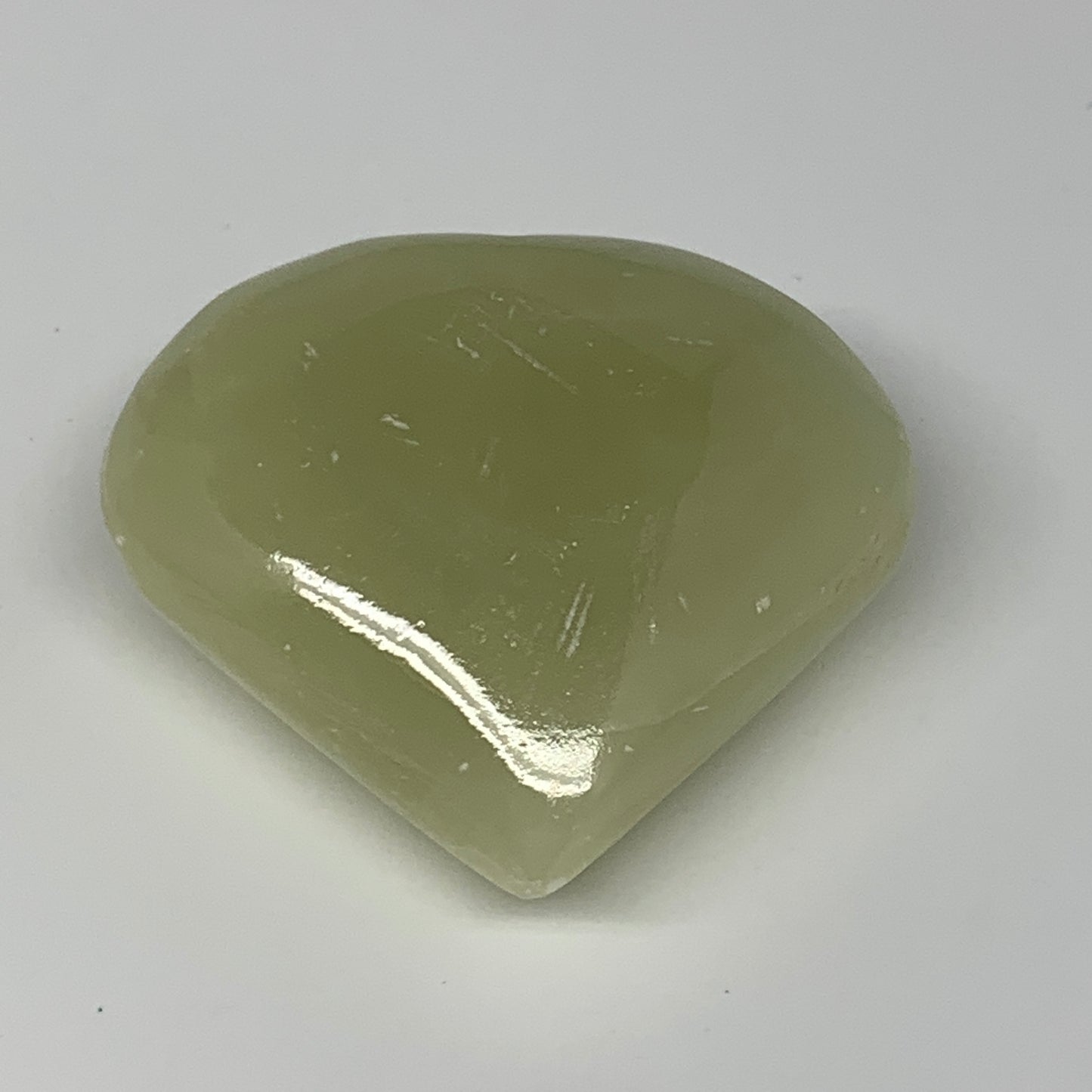 103.7g, 2.2"x2.4"x1" Natural Green Onyx Heart Polished Healing Crystal, B7655