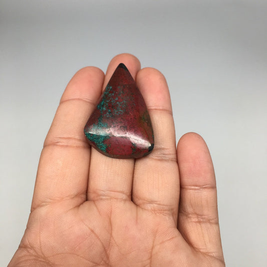 17.5g, 1.6"x1.1"x9mm Sonora Sunset Chrysocolla Cuprite Cabochon @Mexico,SC390