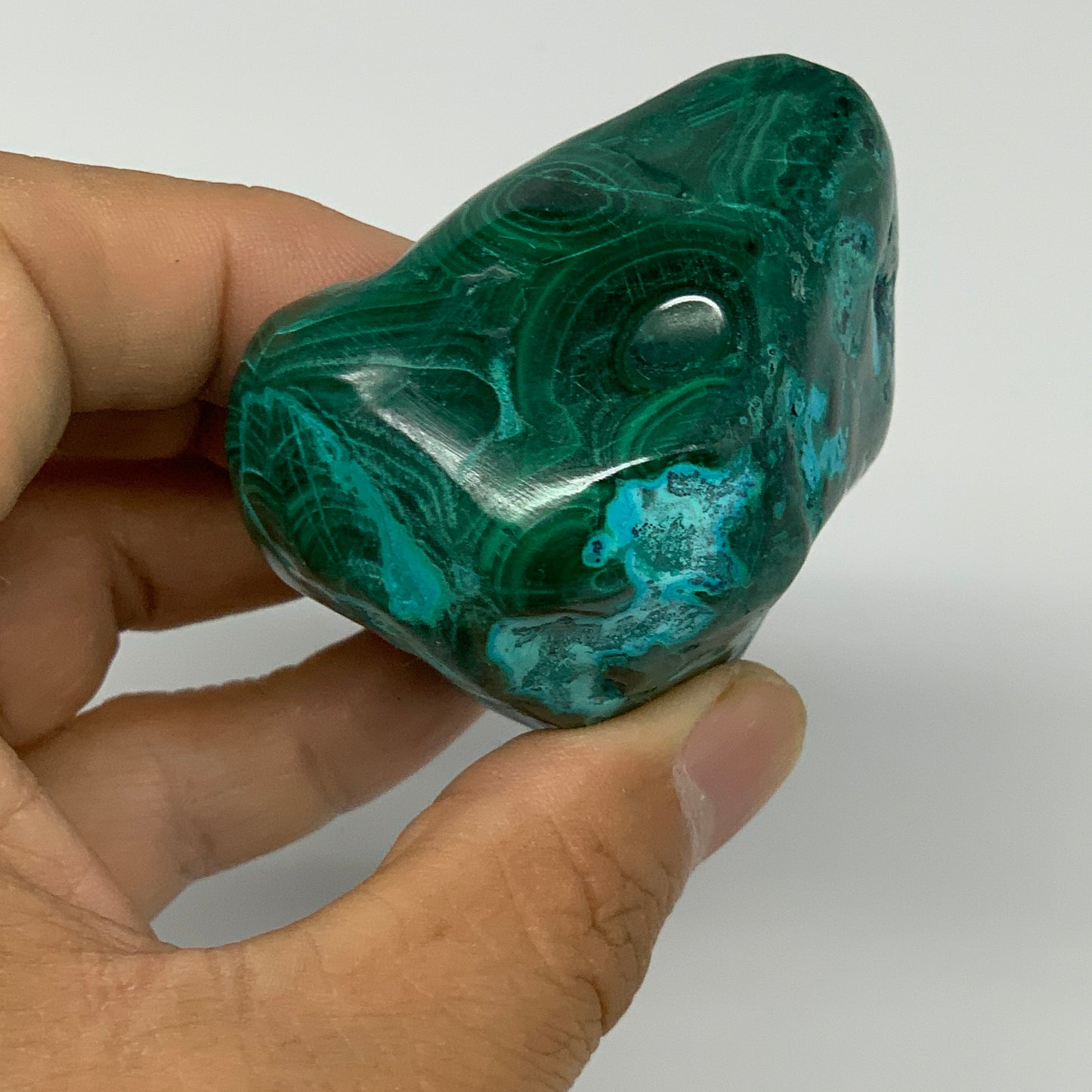 175.4g,2.1"x2.1"x1.3" Natural Azurite Malachite Freeform Polished @Congo, B18503