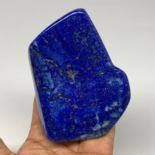 0.87 lbs, 4.2"x3.2"x1.2", Natural Polished Freeform Lapis Lazuli @Afghanistan, B