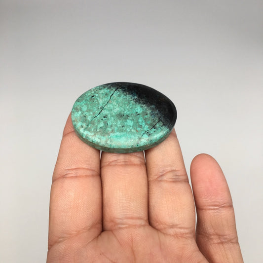 21.1g, 1.8"x1.3"x7mm Sonora Sunset Chrysocolla Cuprite Cabochon @Mexico,SC402