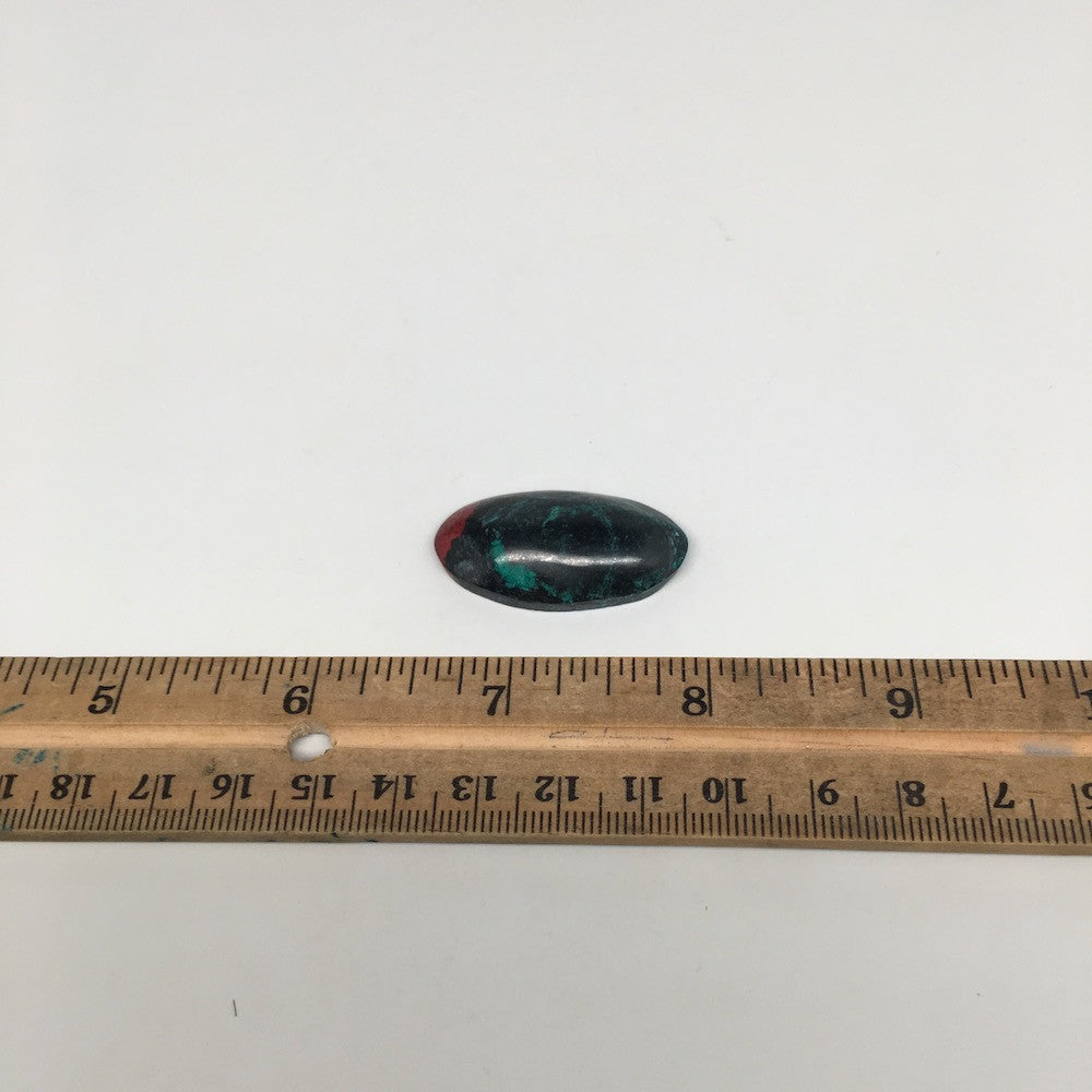 10g, 1.4"x0.7"x8mm Sonora Sunset Chrysocolla Cuprite Cabochon @Mexico,SC412 - watangem.com