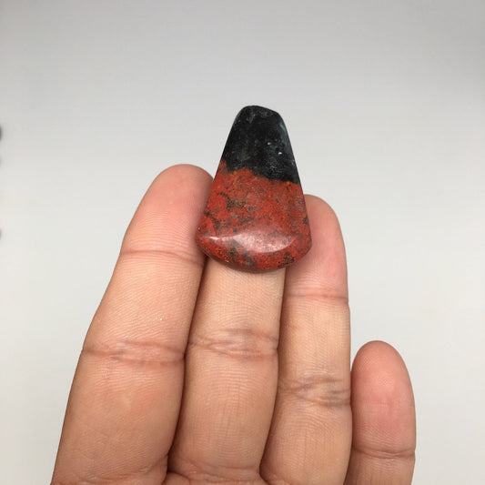 10.6g, 1.4"x0.9"x7mm Sonora Sunset Chrysocolla Cuprite Cabochon @Mexico,SC414 - watangem.com