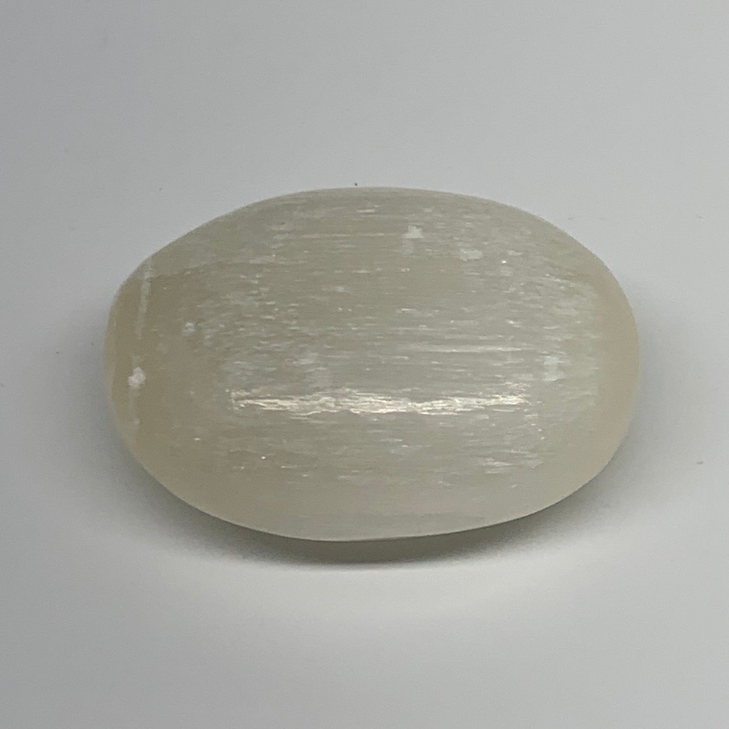 85g, 2.3"x1.7"x1", White Satin Spar (Selenite) Palmstone Crystal Gypsum, B22605