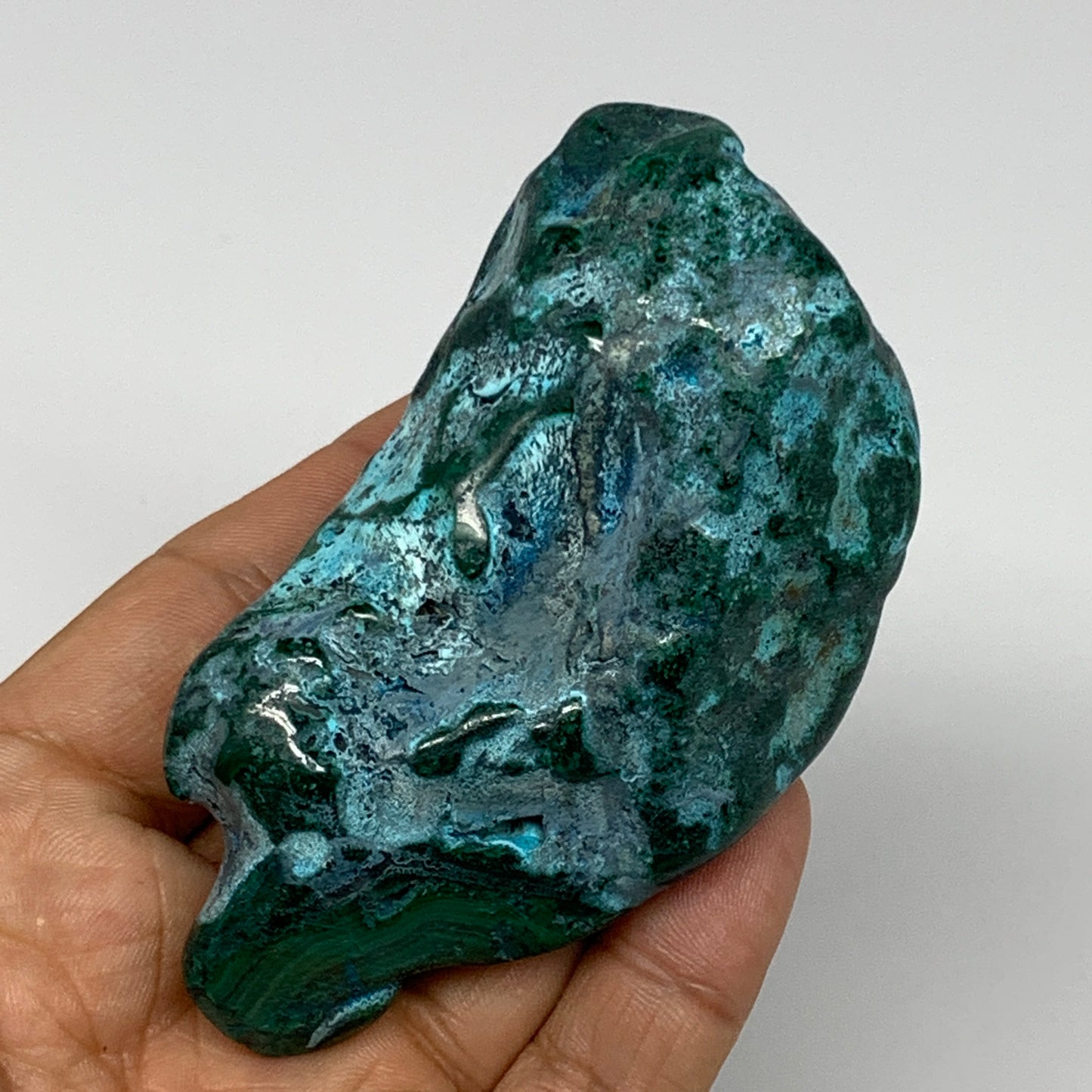 210.3g,3.4"x1.5"x1" Natural Azurite Malachite Freeform Polished @Congo, B18519