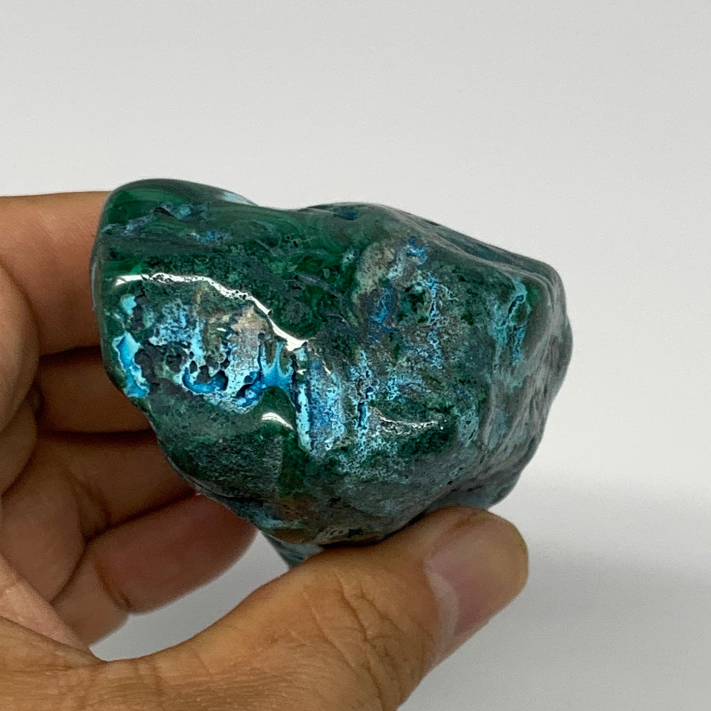 210.3g,3.4"x1.5"x1" Natural Azurite Malachite Freeform Polished @Congo, B18519