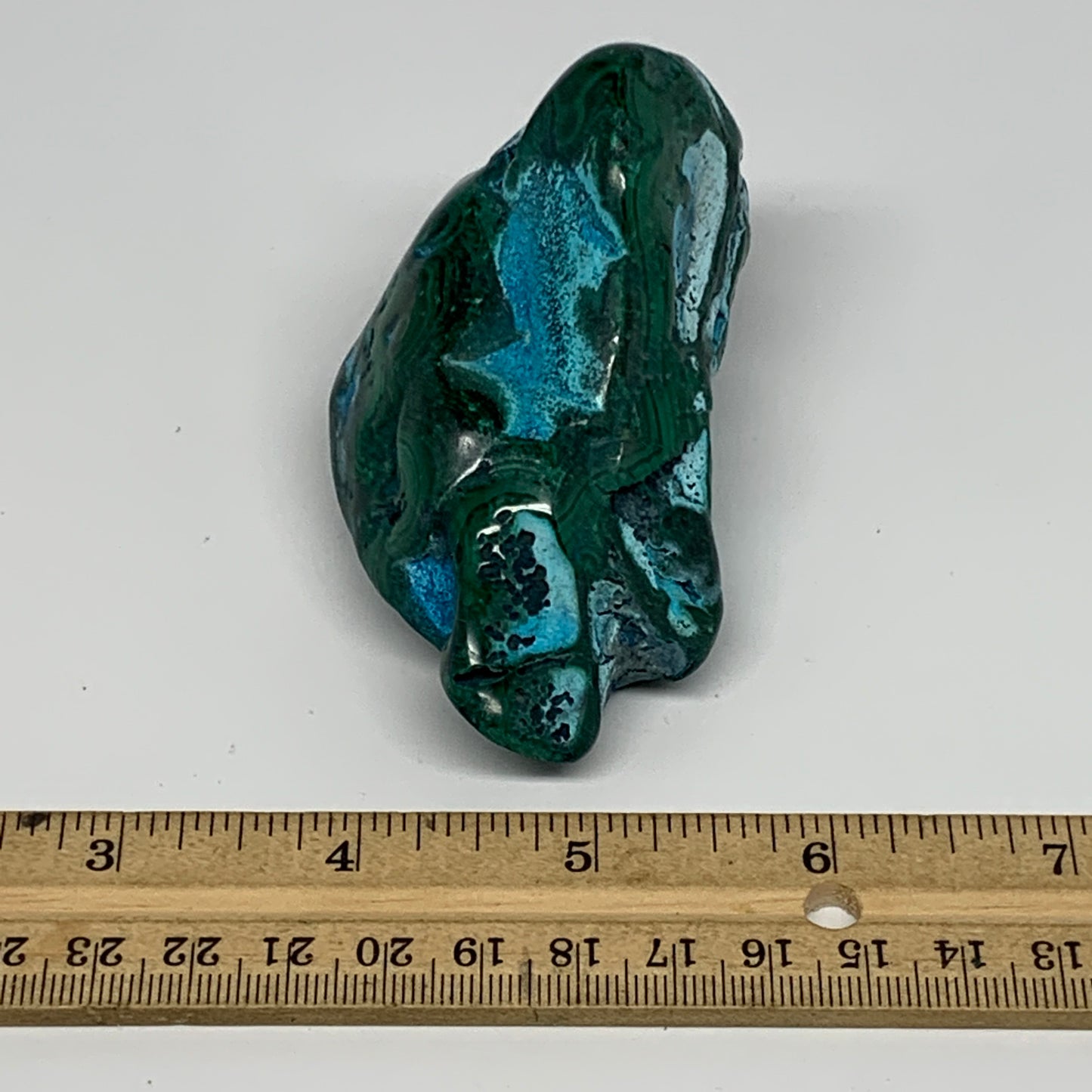 210.3g,3.4"x1.5"x1" Natural Azurite Malachite Freeform Polished @Congo, B18519