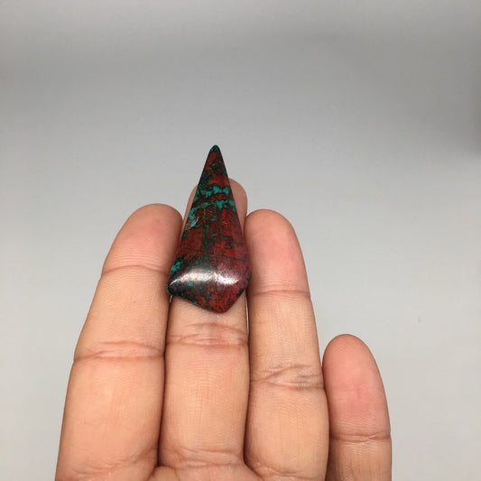 6.9g, 1.7"x0.7"x6mm Sonora Sunset Chrysocolla Cuprite Cabochon @Mexico,SC452