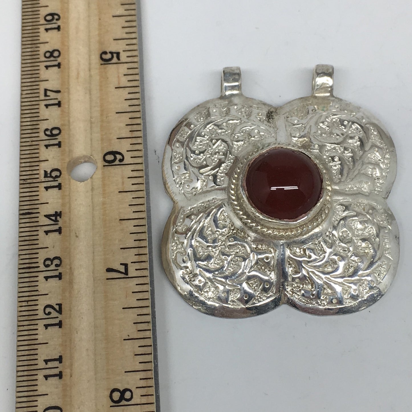 1pc, 2.2"x2"x0.7",Turkmen Pendant Red Carnelian Square Shape Statement,TN617