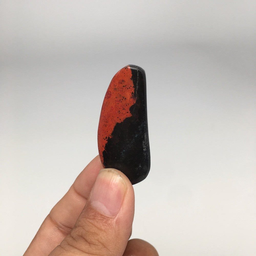 12.4g, 1.75"x0.7"x7mm Sonora Sunset Chrysocolla Cuprite Cabochon @Mexico,SC459 - watangem.com