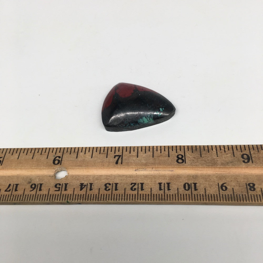 15.7g, 1.3"x1"x9mm Sonora Sunset Chrysocolla Cuprite Cabochon @Mexico,SC465