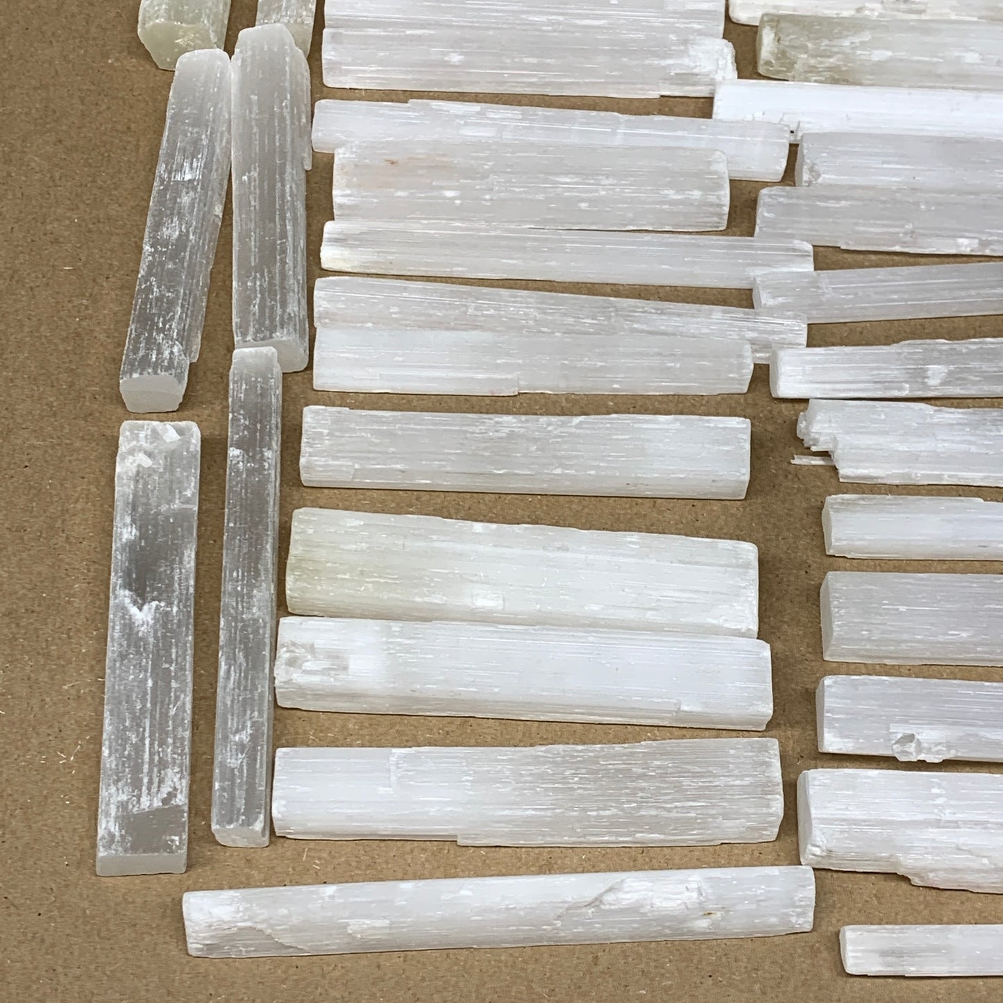 3.36 lbs, 3.8" - 4.7", 39pcs, Natural Rough Solid Selenite Crystal Blade Sticks,