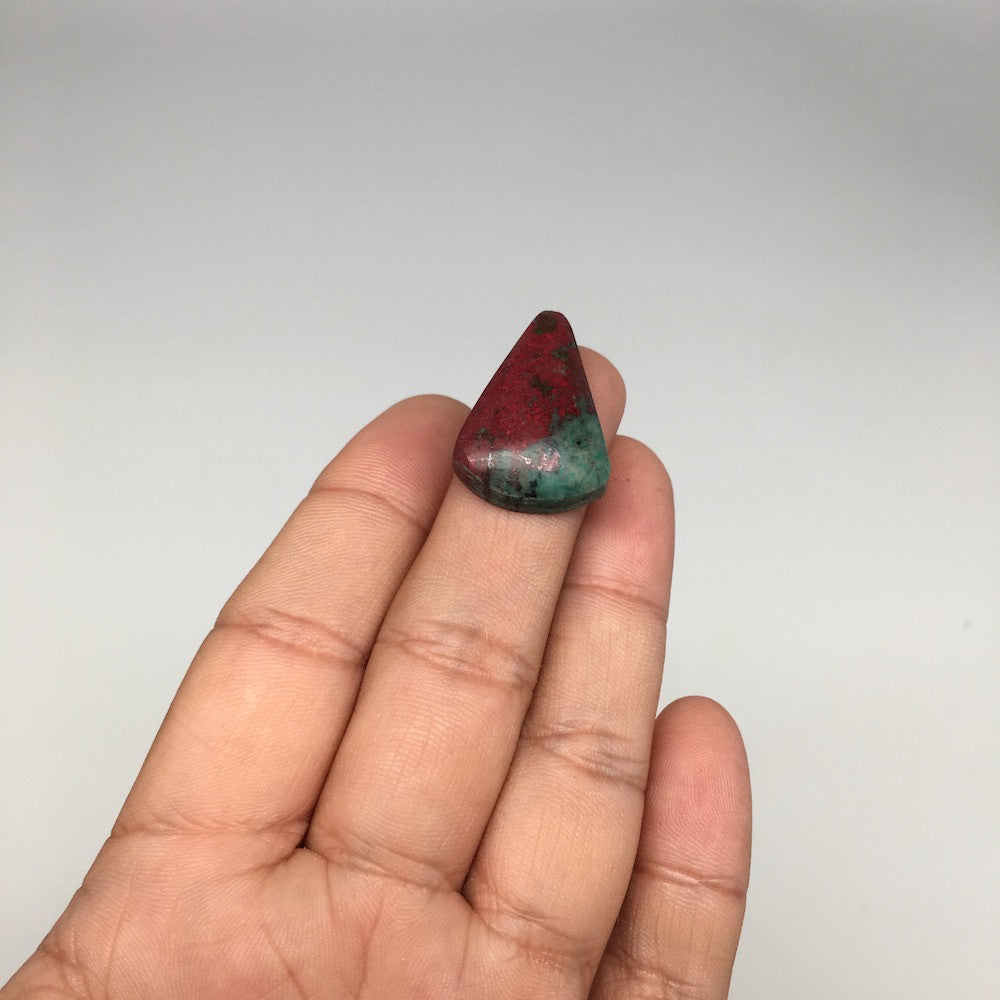 4.8g, 1"x0.7"x7mm Sonora Sunset Chrysocolla Cuprite Cabochon @Mexico,SC471