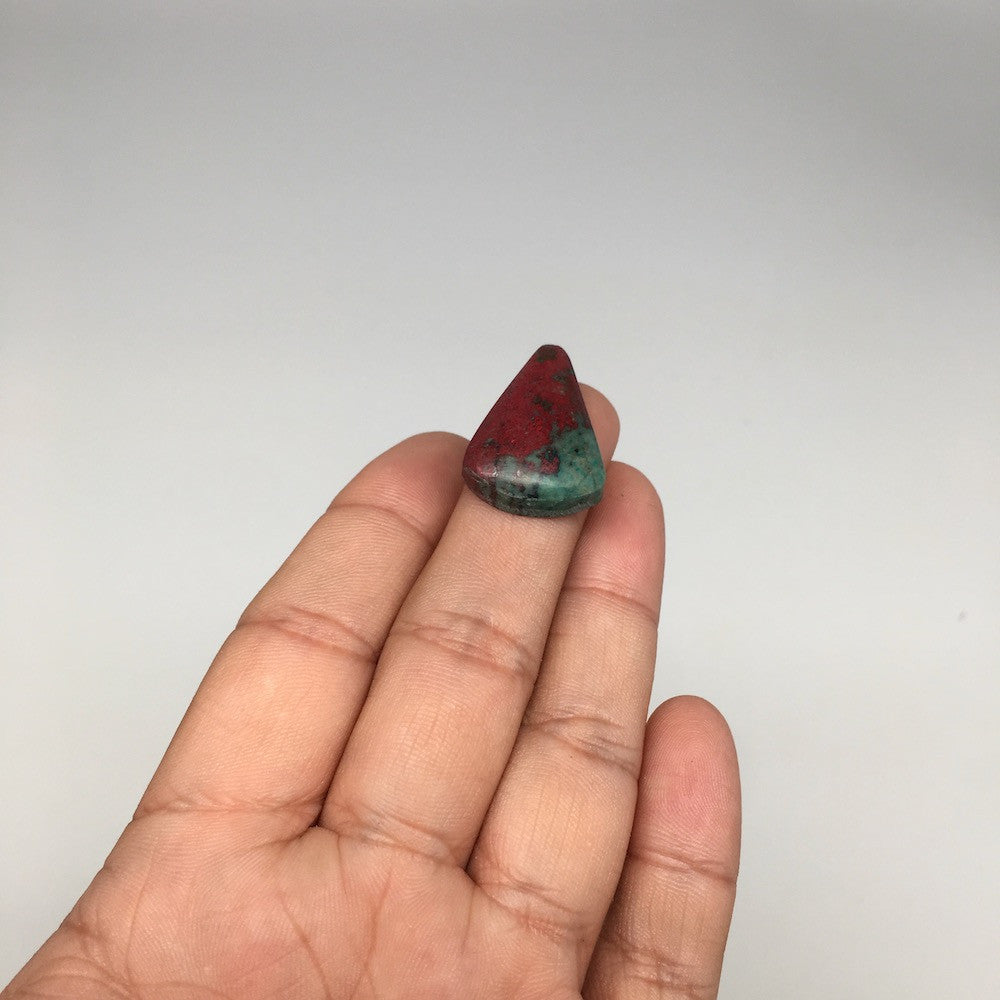 4.8g, 1"x0.7"x7mm Sonora Sunset Chrysocolla Cuprite Cabochon @Mexico,SC471